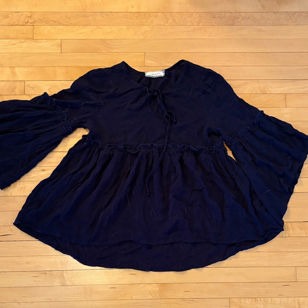 Soprano Deep Blue Flowy Blouse M